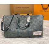 Louis Vuitton Unisex LV Keepall Bandoulière 50 Travel Bag Monogram Washed Coated Canvas