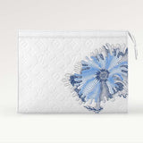 Louis Vuitton Unisex LV x YK Pochette Voyage White Taurillon Monogram Cowhide Psychedelic Flower Clutch