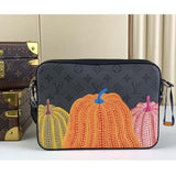 Louis Vuitton Unisex LV x YK Trio Messenger Monogram Eclipse Reverse Coated Canvas Pumpkin Handbag