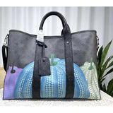 Louis Vuitton Unisex LV x YK Weekend Tote Simple Monogram Eclipse Reverse Coated Canvas Pumpkin