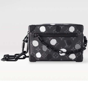 Louis Vuitton Unisex LVxYK Mini Soft Trunk Black Silver Monogram Eclipse Coated Canvas Handbag