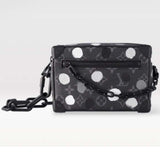Louis Vuitton Unisex LVxYK Mini Soft Trunk Black Silver Monogram Eclipse Coated Canvas Handbag