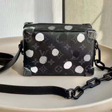 Louis Vuitton Unisex LVxYK Mini Soft Trunk Black Silver Monogram Eclipse Coated Canvas Handbag