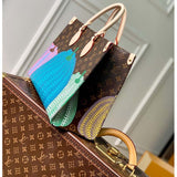 Louis Vuitton Unisex LVxYK OnTheGo MM Monogram Coated Canvas Pumpkin Print Tote
