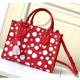 Louis Vuitton Unisex LVxYK OnTheGo PM Red White Embossed Grained Monogram Empreinte Cowhide Tote