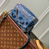 Louis Vuitton Unisex Mini Soft Trunk Abyss Blue Monogram Aquagarden Coated Canvas Handbag
