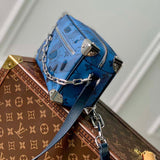 Louis Vuitton Unisex Mini Soft Trunk Abyss Blue Monogram Aquagarden Coated Canvas Handbag
