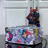 Louis Vuitton Unisex Mini Soft Trunk Black Silver Monogram Eclipse Coated Canvas Handbag
