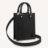 Louis Vuitton Unisex Petit Sac Plat Black Epi Cowhide Leather Handbag