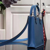 Louis Vuitton Unisex Petit Sac Plat Blue Epi Embossed Supple Grained Cowhide Handbag