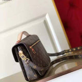 Louis Vuitton Unisex Pochette Métis Bag Monogram Coated Canvas Natural Cowhide