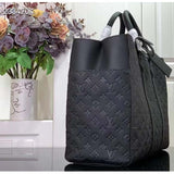 Louis Vuitton Unisex Sac Plat 24H Black Embossed Taurillon Monogram Cowhide Leather Handbag