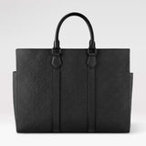 Louis Vuitton Unisex Sac Plat 24H Black Embossed Taurillon Monogram Cowhide Leather Handbag