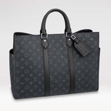 Louis Vuitton Unisex Sac Plat 24H Monogram Eclipse Coated Canvas Cowhide Leather Handbag