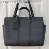 Louis Vuitton Unisex Sac Plat 24H Monogram Eclipse Coated Canvas Cowhide Leather Handbag