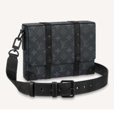 Louis Vuitton Unisex Trunk Messenger Monogram Eclipse Coated Canvas Handbag