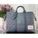 Louis Vuitton Unisex Weekend Tote NM Monogram Washed Coated Canvas Cowhide Leather