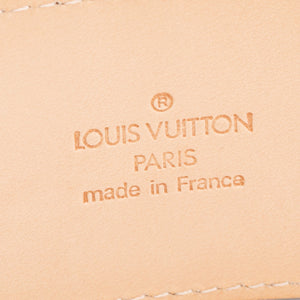 Louis Vuitton White Epi Leather And Resin Buckle Belt 90 36