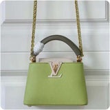 Louis Vuitton Women Capucines Mini Green Taurillon Cowhide Leather Gold-Color Hardware Handbag