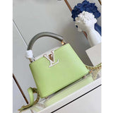 Louis Vuitton Women Capucines Mini Green Taurillon Cowhide Leather Gold-Color Hardware Handbag