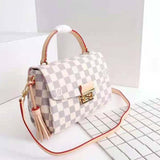 Louis Vuitton Women Croisette Damier Azur Coated Canvas Smooth Cowhide Leather Handbag
