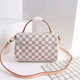 Louis Vuitton Women Croisette Damier Azur Coated Canvas Smooth Cowhide Leather Handbag