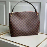 Louis Vuitton Women Graceful PM Hobo Brown Damier Ebene Coated Canvas Shoulder Bag