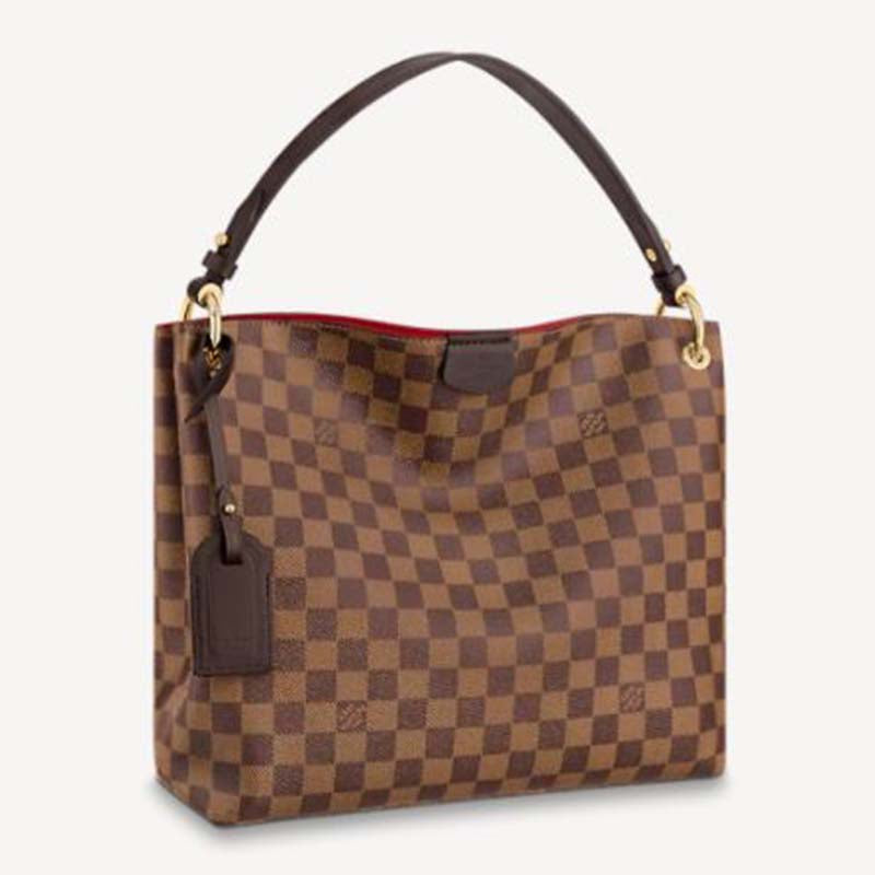 Louis Vuitton Women Graceful PM Hobo Brown Damier Ebene Coated Canvas Shoulder Bag