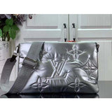 Louis Vuitton Women LV Maxi Multi-Pochette Accessoires Silver Pale Pink Recycled Nylon Econyl Clutch