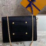 Louis Vuitton Women LV Twist Belt Chain Pouch Black Epi Grained Cowhide Leather Clutch
