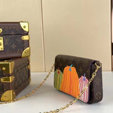 Louis Vuitton Women LV x YK Félicie Pochette Monogram Coated Canvas Pumpkin Print Clutch