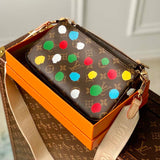 Louis Vuitton Women LV x YK Multi Pochette Accessoires Monogram Coated Canvas 3D Painted Dots Clutch