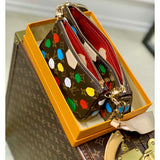 Louis Vuitton Women LV x YK Multi Pochette Accessoires Monogram Coated Canvas 3D Painted Dots Clutch
