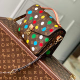 Louis Vuitton Women LV x YK Pochette Métis Monogram Coated Canvas 3D Painted Dots Clutch