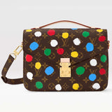 Louis Vuitton Women LV x YK Pochette Métis Monogram Coated Canvas 3D Painted Dots Clutch