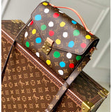Louis Vuitton Women LV x YK Pochette Métis Monogram Coated Canvas 3D Painted Dots Clutch