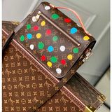 Louis Vuitton Women LV x YK Pochette Métis Monogram Coated Canvas 3D Painted Dots Clutch