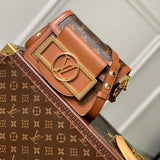 Louis Vuitton Women Mini Dauphine Lock XL Monogram Coated Canvas Cowhide Leather Handbag