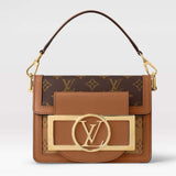 Louis Vuitton Women Mini Dauphine Lock XL Monogram Coated Canvas Cowhide Leather Handbag