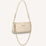 Louis Vuitton Women Multi Pochette Accessoires Cream Embossed Supple Grained Cowhide Clutch