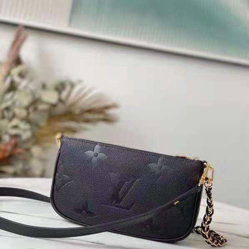 Louis Vuitton Women Multi Pochette Accessoires Embossed Supple Grained Cowhide Leather Clutch
