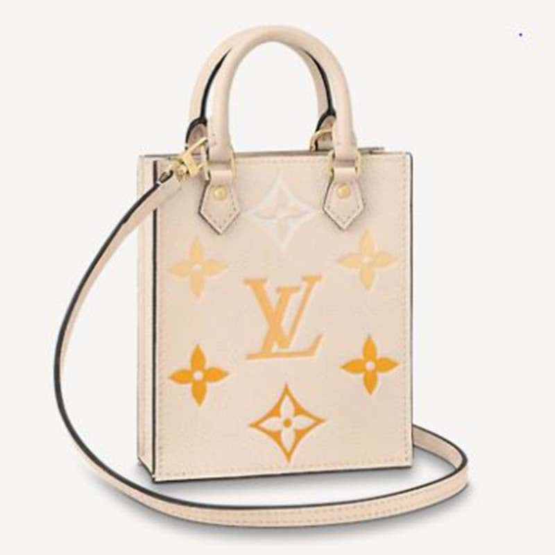 Louis Vuitton Women Petit Sac Plat Monogram Empreinte Embossed Supple Grained Cowhide Leather Handbag