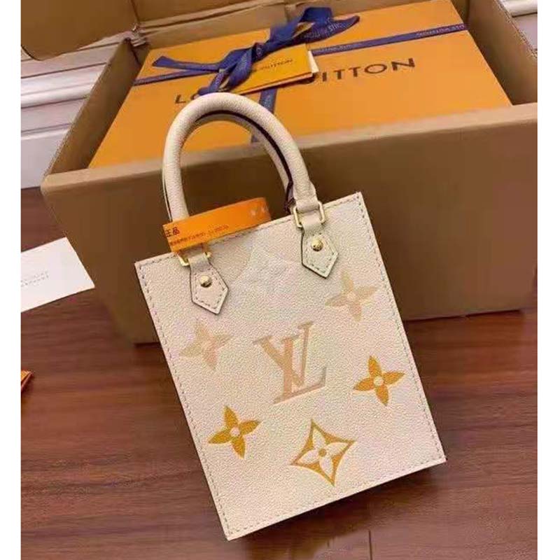 Louis Vuitton Women Petit Sac Plat Monogram Empreinte Embossed Supple Grained Cowhide Leather Handbag
