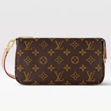 Louis Vuitton Women Pochette Accessoires Natural Cowhide Leather Trimmings Zipper Closure Clutch