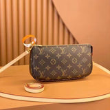 Louis Vuitton Women Pochette Accessoires Natural Cowhide Leather Trimmings Zipper Closure Clutch