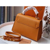 Louis Vuitton Women Twist One Handle PM Handbag in Taurillon Leather-Brown