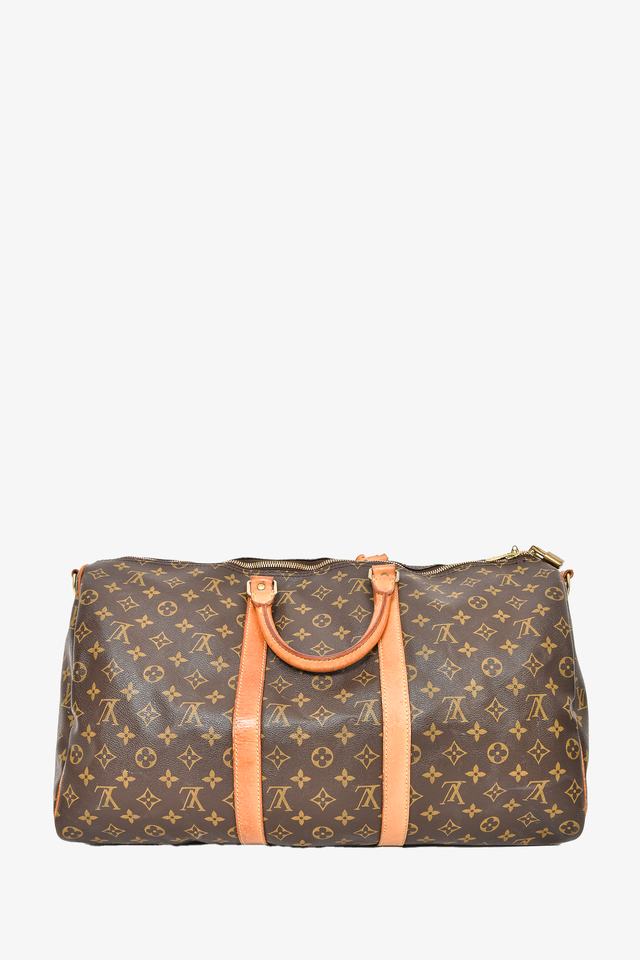 Louis Vuitton 2001 MONOGRAM KEEPALL BANDOULIERE 50 with STRAP