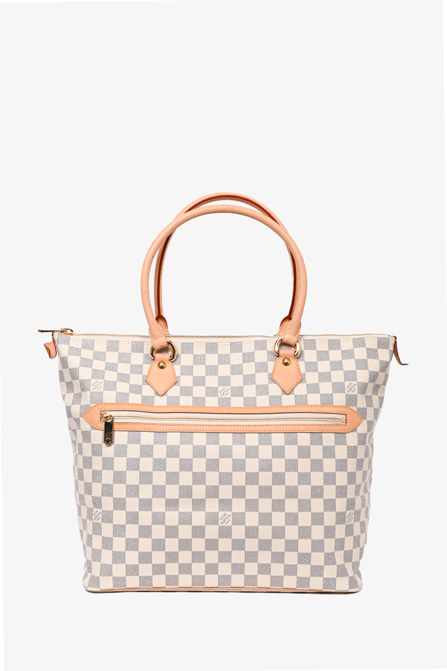 Louis Vuitton 2008 Damier Azur Saleya GM Zip Tote Bag
