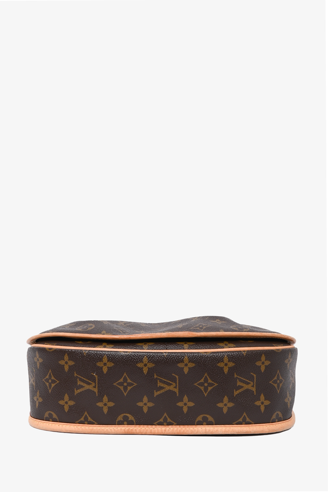 Louis Vuitton 2011 Monogram Leather Trimmed Menilmontant PM Crossbody Bag
