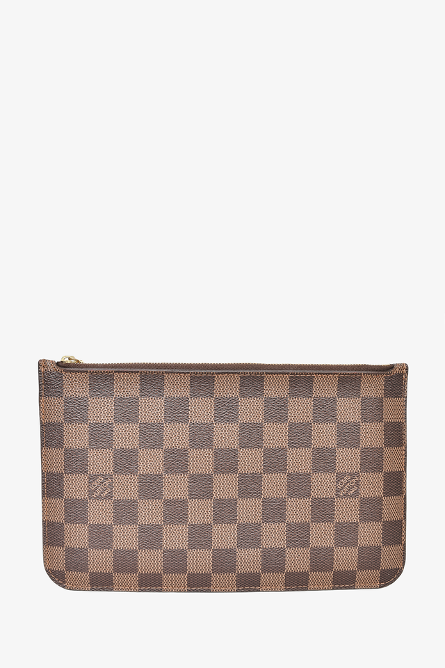 Louis Vuitton 2014 Damier Ebene Neverfull Pouch GM